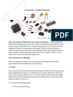 Komponen Elektronika dan Jenis Kabel Listrik