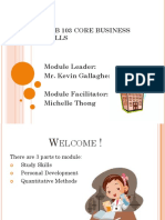 Core Business Skills Introduction & General Information