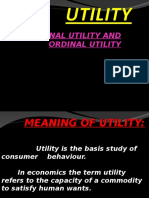 Cardinal and Ordinal Utility Theories of Consumer Behaviour