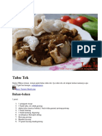 Resep Tahu Tek