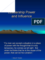 Leadership Power and Influence