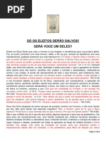 Só Os Eleitos Serão Salvos! - Rev. Josafá Vasconcelos e Projeto Veredas Antigas