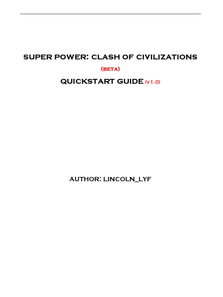 Super Power Clash Of Civilizations Quickstart Guide Navies Nuclear Weapons