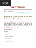 Oracle SCM Functional Online Training with Project