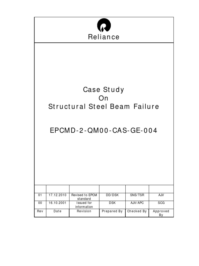 Case Study For Structural Beam Failure | PDF | Structural Steel | Screw