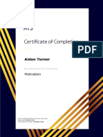 Certificate For Aidan Turner in Motivation