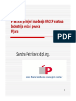 Praktični Primjeri Uvođenja HACCP Sustava U Industriji Voća I Povrća Te Uljare