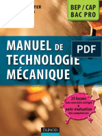 Manuel de Technologie Mécanique 2006 Hubert - Antz, - Francois - Ragusa, - Guilaume - Sabatier PDF