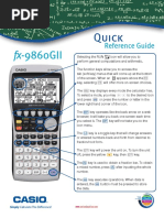 Fx-9860GII Quick Start Guide