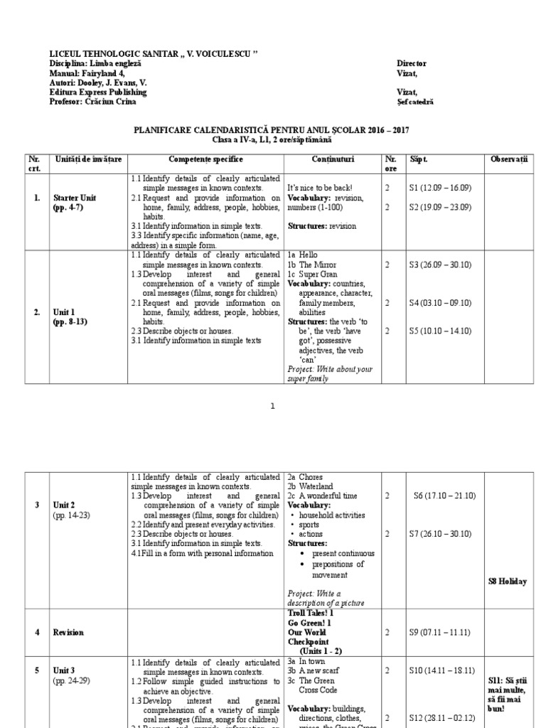 English Curriculum Plan for Grade 4 | PDF | Reading Comprehension | Rules