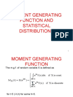 4. Mgf, Statistical Distributions -530