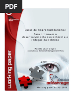 Curso de Empreendedorismo- Para Promover o Desenvolvimento Sustentável e a Redução Da Pobreza