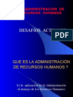 La Administracion de Recursos Humanos