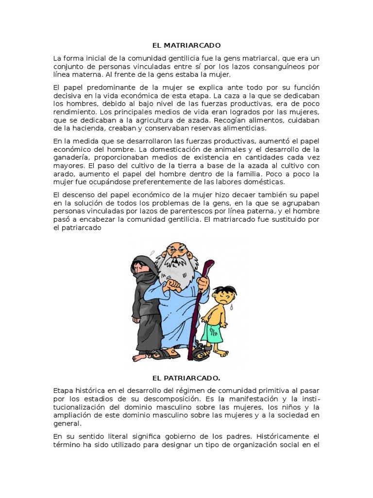 El Matriarcado y su Evolución | PDF | Patriarcado | Capitalismo