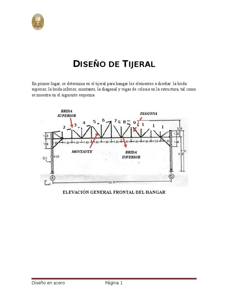 Diseño de Un Tijeral - Diseño de Acero | PDF | Ingeniería de