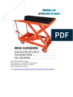 Mesa Elevadora Manual