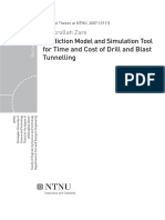 Thesis Shokrollah Zare - Prediction Model and Simulation Tool For Time and Cost of Drill and Blast Tunnelling PDF