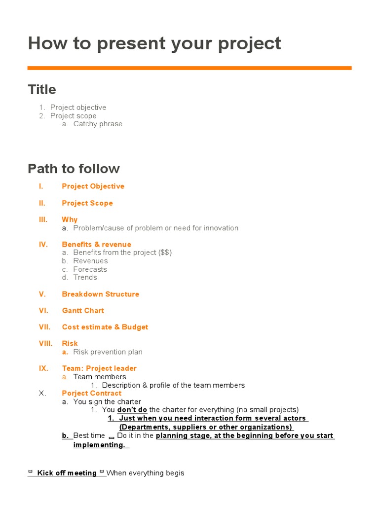 How To Present Your Project | PDF | Project Management | Economies