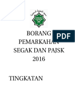 Borang Pemarkahan Segak Dan Pajsk 2016