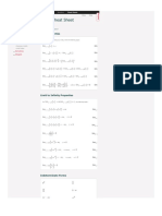 Limits Cheat Sheet: Limit Properties