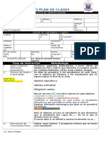 Plantilla para Planes de Clase Gagne 2015 Diario Si Marca