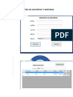 Registro de Docentes y Materias