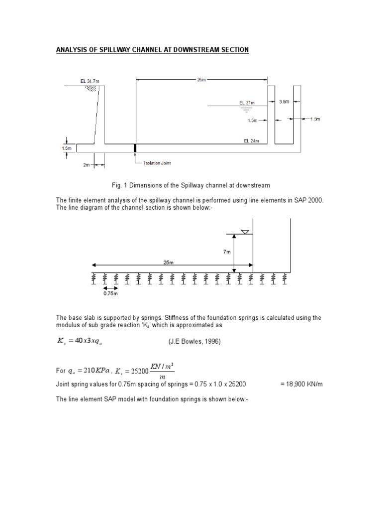 Analysis of Spillway Channel | PDF | Science & Mathematics