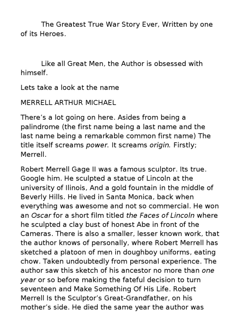 The greatest true war story ever written by one of its heroes pdf