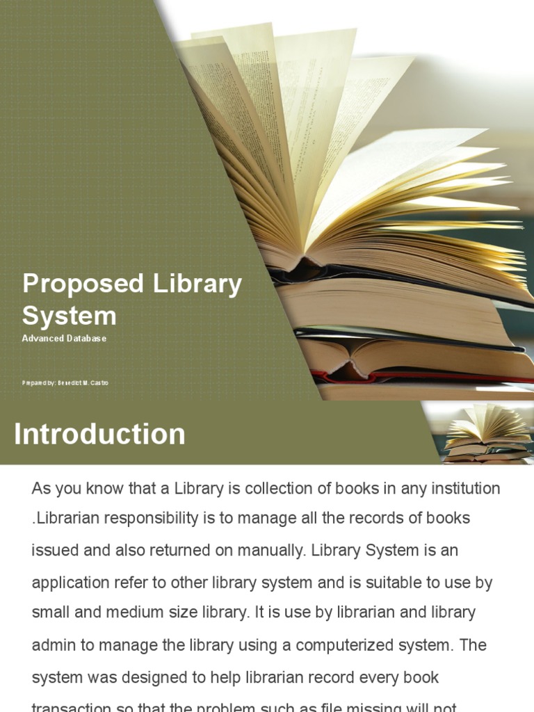 Proposed Library System: Advanced Database | PDF