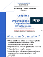 Organizations and Organizational Effectiveness: Organizational Theory, Design & Change