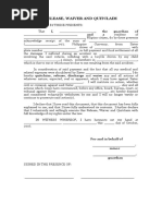 Affidavit of Waiver of Rights To Inheritance | PDF | Politics | Law
