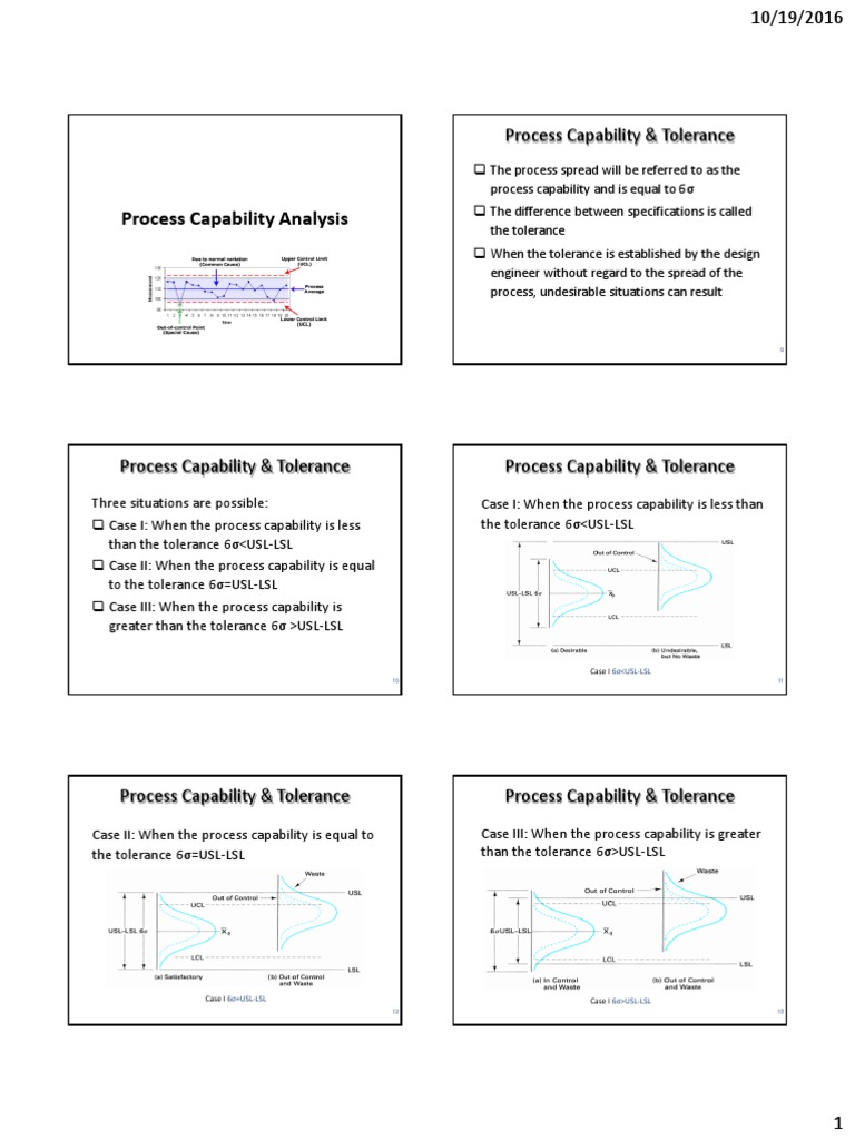 Process Capability and Tolerance Analysis | PDF | Engineering Tolerance ...