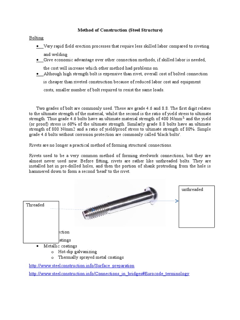 Steel Structure Construction Methods | PDF