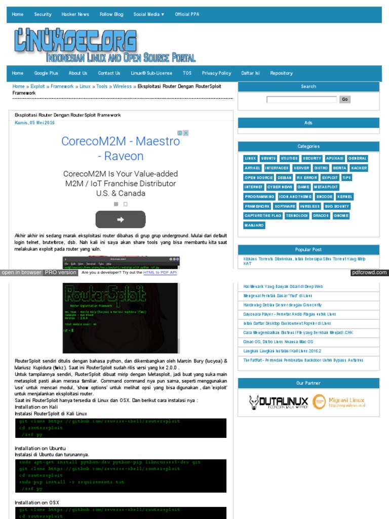 WWW Linuxsec Org 2016 05 Routersploit HTML PDF