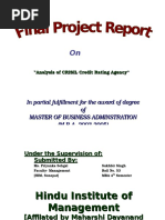 Analysis of CRISIL Credit Rating Agency