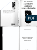 Nkafu, Martin. Il Pensare Africano Come Vitalogia