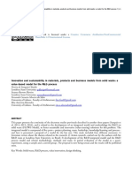 Innovation and Sustainability in Materials, Products and Business Models From Solid Waste: A Value-Based Model For The R&D Process