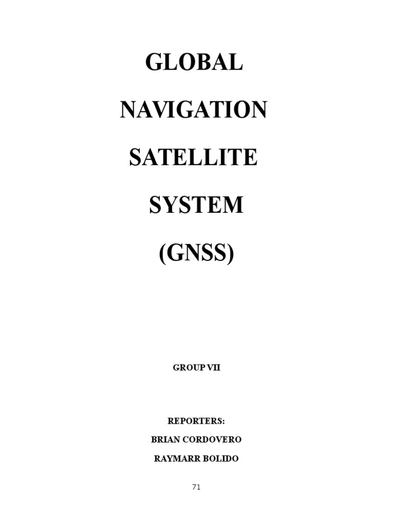 Global Navigation Satellite System (GNSS) Group Vii Download Free
