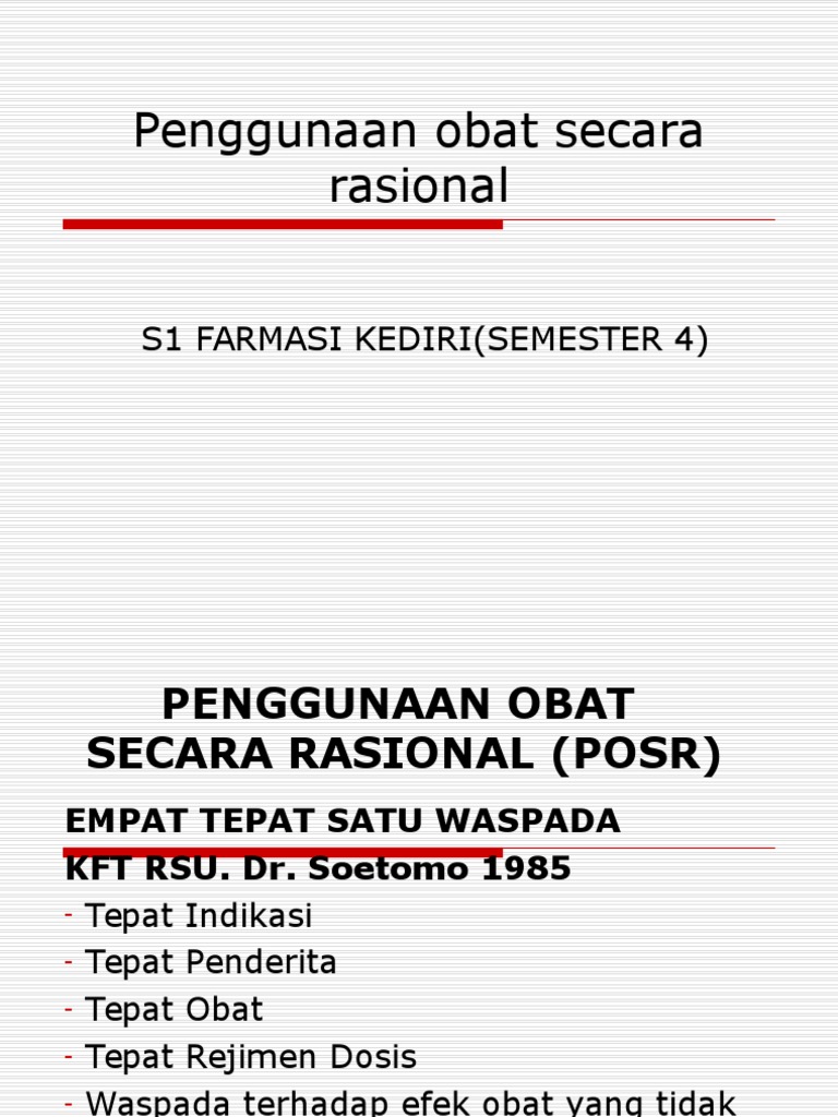 Penggunaan Obat Secara Rasional | PDF