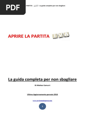 Guida X Aprire Una Partita Iva Matteo Camurripdf