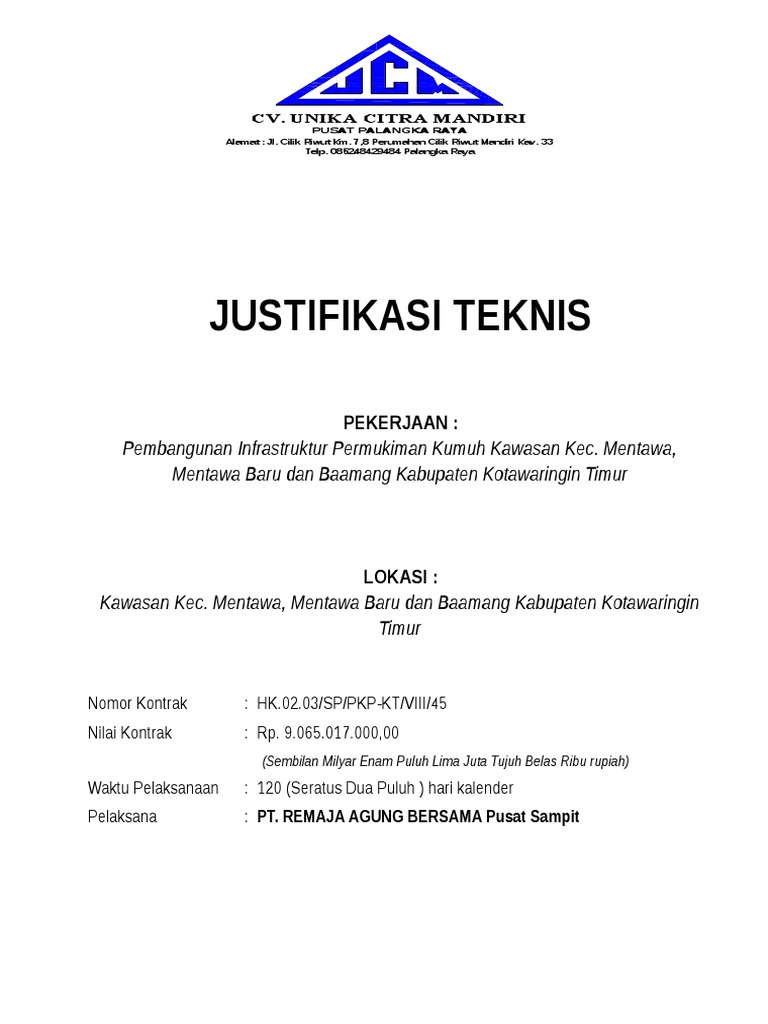 Format Justifikasi / 16 Contoh Surat Justifikasi / Justifikasi yang