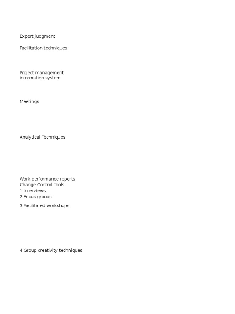 Expert Judgment Facilitation Techniques | PDF | Brainstorming | Data ...