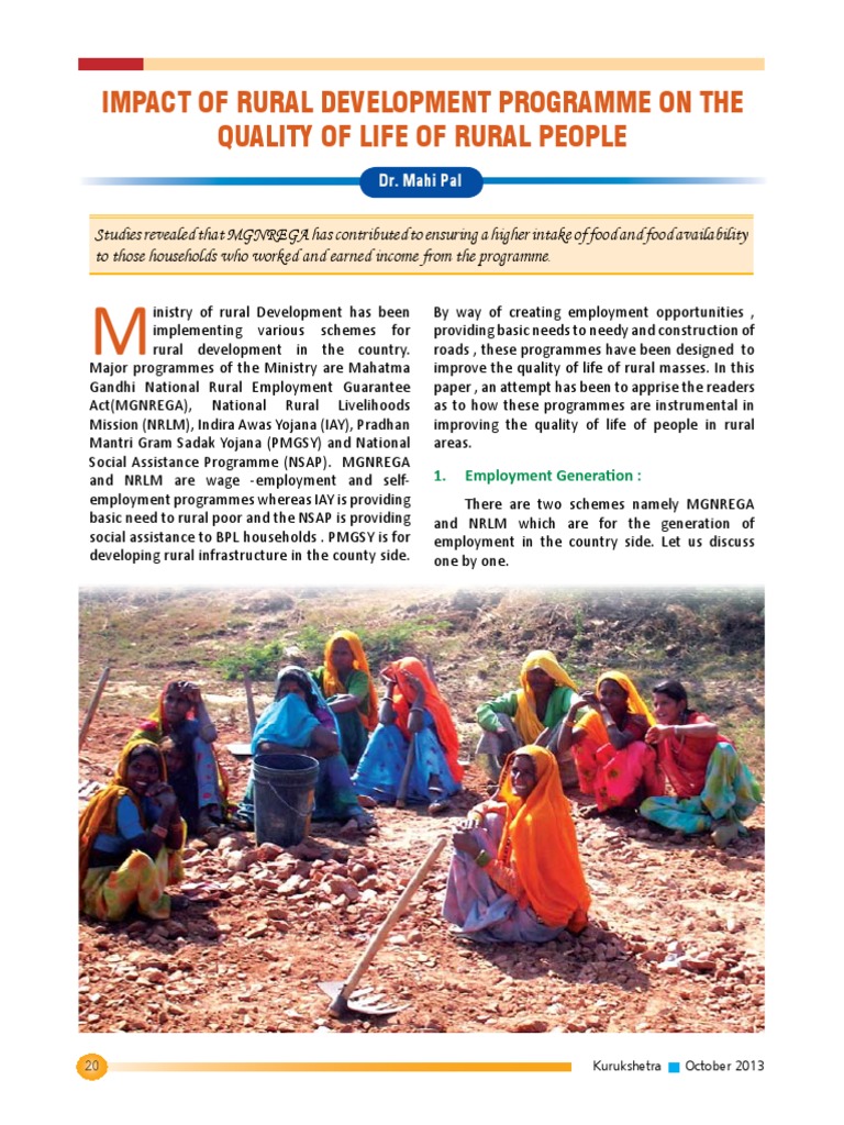 04 Impact of Rural Development PDF Economies Labour