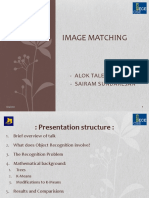 Image Matching: - Alok Talekar - Sairam Sundaresan