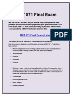 MKT 571 Final Exam :MKT 571 Final Exam Answers - MKT 571 Final Exam 2015 - Assignment E Help