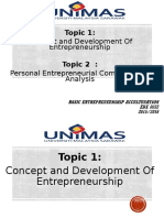 Topic 1:: Concept and Development of Entrepreneurship