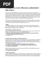 Configure An Active Directory Authoritative Time Source