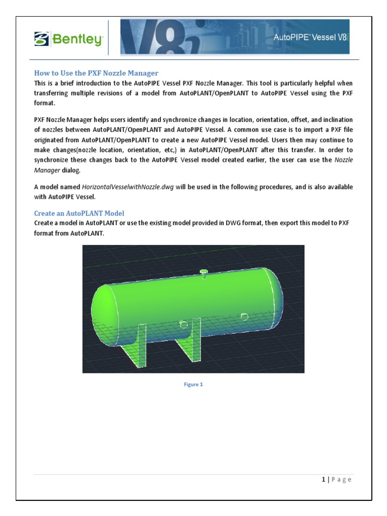 AutoPIPE Vessel Using the PXF Nozzle Manager Computing Platforms