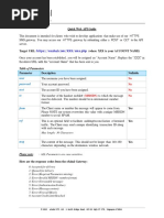 Quick Web API Guide: Table of Parameters