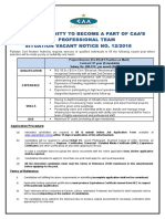 Opportunity To Become A Part of Caa'S Professional Team Situation Vacant Notice No. 12/2016